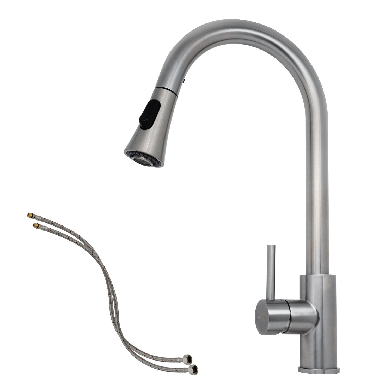 Single Handle Stainless Steel Pull-out Kitchen Faucet