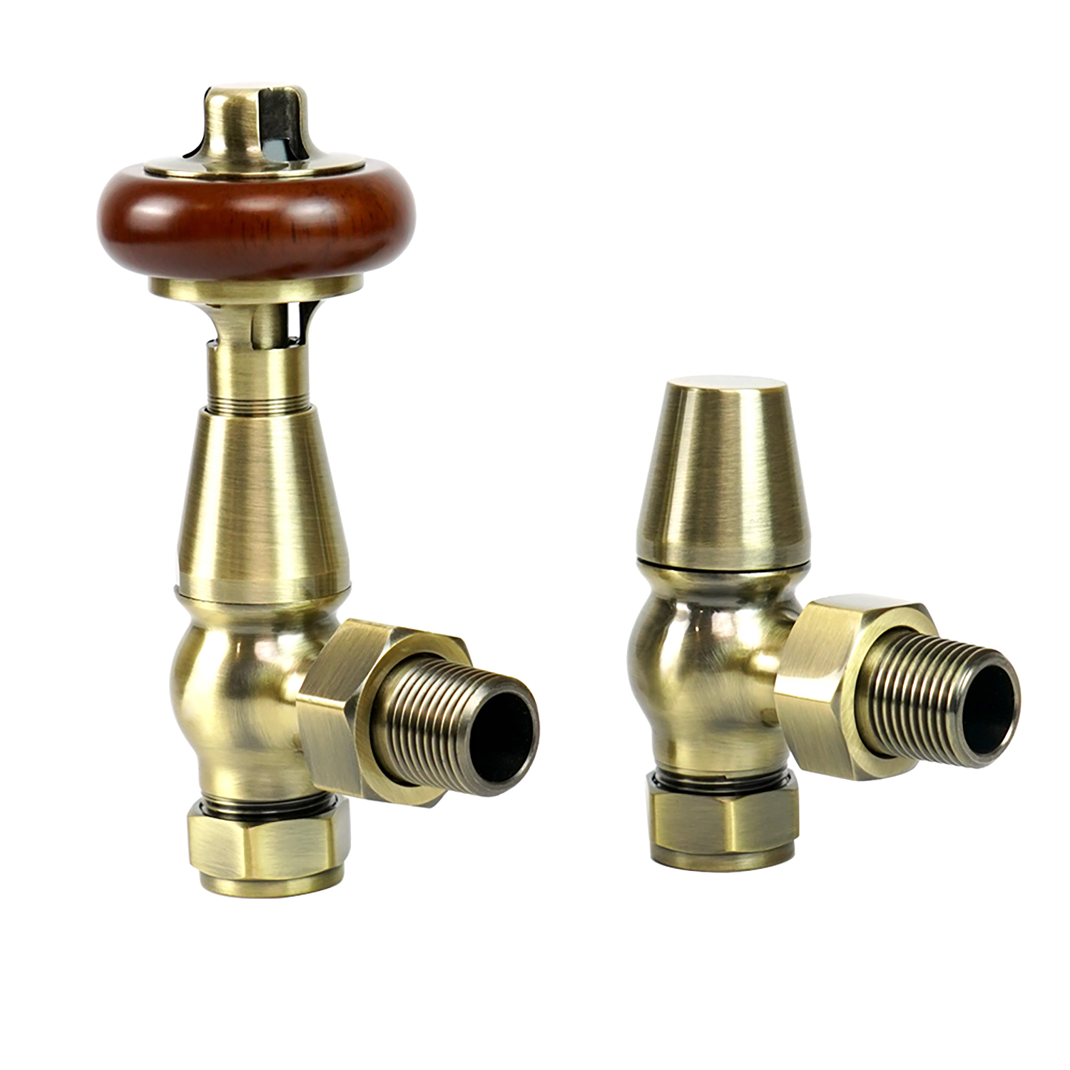 Polished Antique Brass Traditional Angled TRV